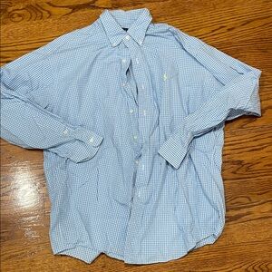 Ralph Lauren Blue Checkered Men's Shirt